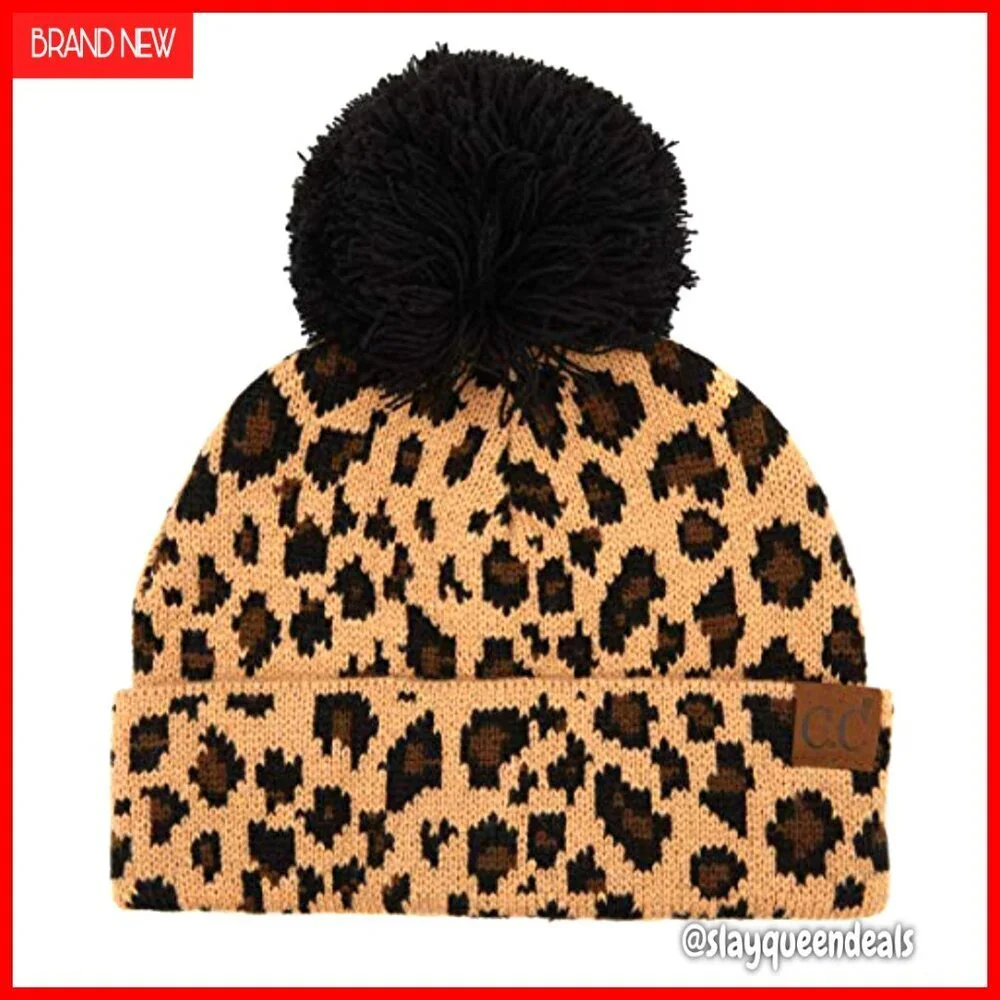 Chunky Cable Knit Beanie - Soft Acrylic Winter Hat for Women